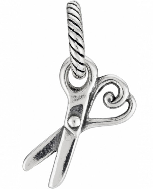 Brighton J94700 ABC Scissor Charm silver scissor charm gift for hair stylists or teachers