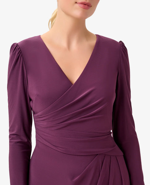 ADRIANNA PAPELL AP1E210005 BEADED CUFF MIDI LENGTH DRESS ADRIANNA PAPELL AP1E210005 BEADED CUFF MIDI LENGTH DRESS