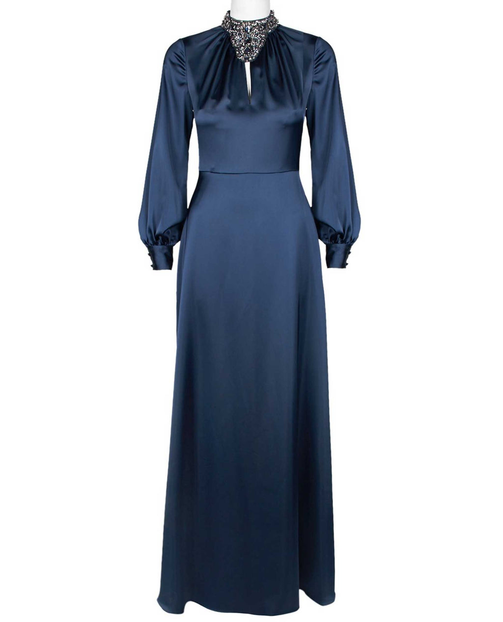 Aidan Mattox Jewel Neck Gown