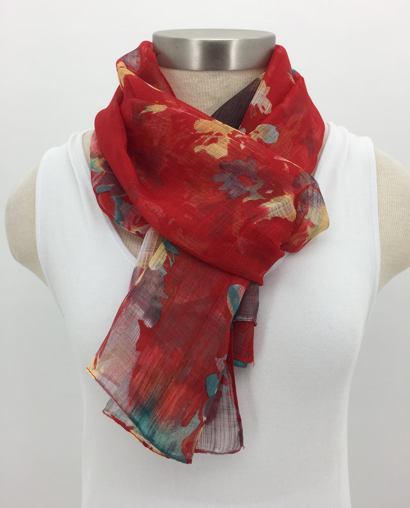 Red Bouquet Scarf