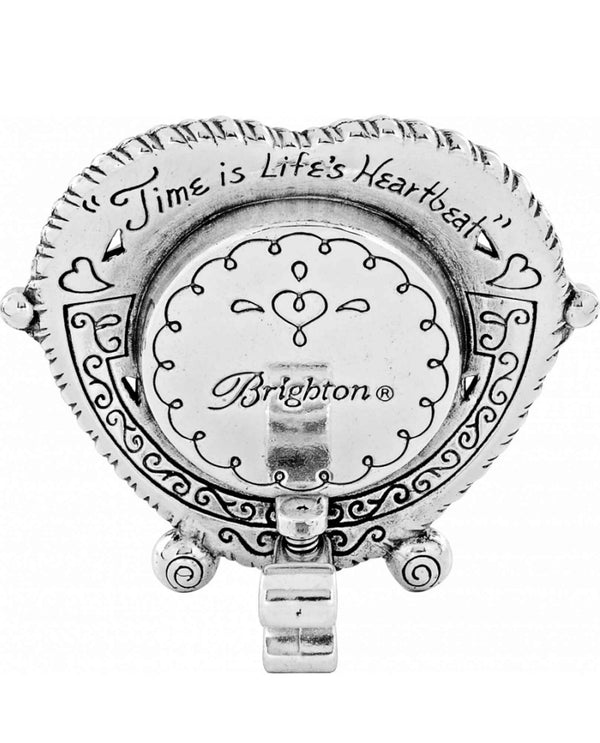 Brighton G20112 Heartbeat In Time Clock silver heart-shaped clock for a wedding gift