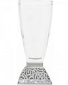 Brighton G60160 Lacie Glass Vase wide glass vase with etched silver base