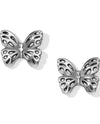 Brighton J22170 Secret Garden Mini Post Earring silver butterfly stud earrings