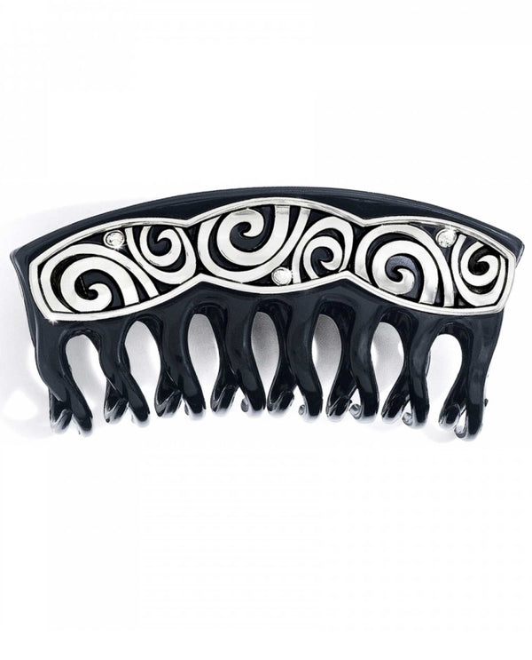 Brighton J81833 London Groove Large Hair Clip black hair clip