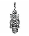 Brighton J93772 ABC Wisdom Owl Charm silver owl charm with Swarovski eyes