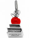 Brighton J99422 Teachers Rule Charm teacher charm with apple and books