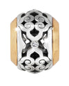 Brighton J99942 Intrigue Bead silver scrolling bead with gold rings