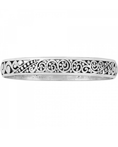 Brighton Silver Contempo Medium Hinged Bangle - Distinctive Decor