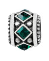 Brighton JC107E Spark Bead with diamond cut emerald green Swarovski crystals
