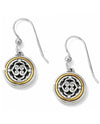 Brighton JE8732 Intrigue French Wire round two tone medallion earrings