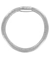 Brighton JF226B Woodstock Metallic Single Bracelet silver leather bracelet