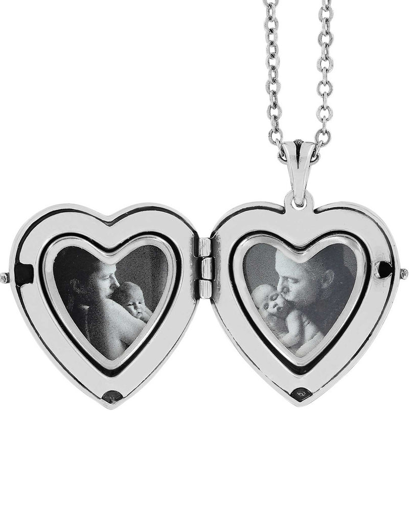 Brighton JN1952 Sweet Memory Locket silver heart shaped locket 