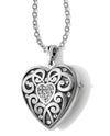 Brighton JN1952 Sweet Memory Locket silver heart shaped locket with Swarovski 
