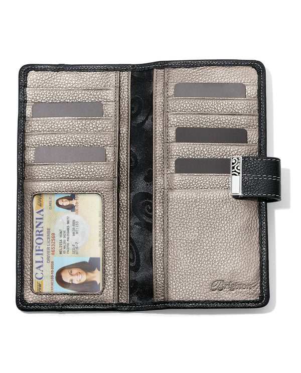 Brighton T35133 Barbados Large Pocket Wallet Black Zinc 