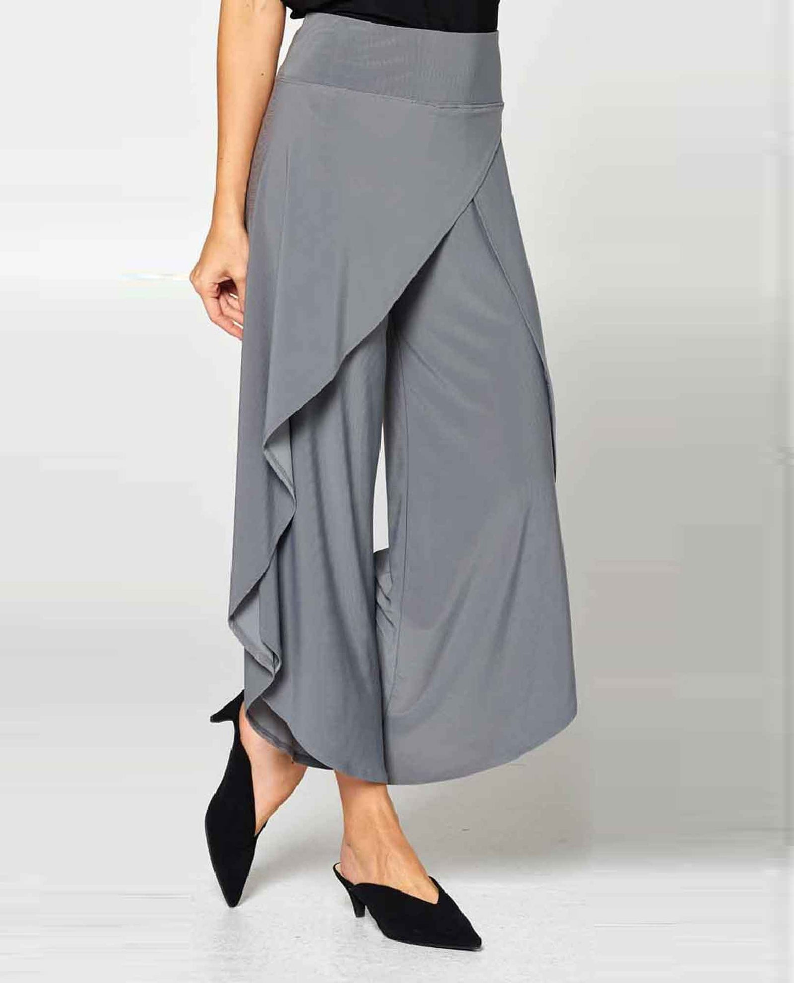 By JJ Split Pant - Comfortable & Trendy Wide Leg Elastic Waist Pants