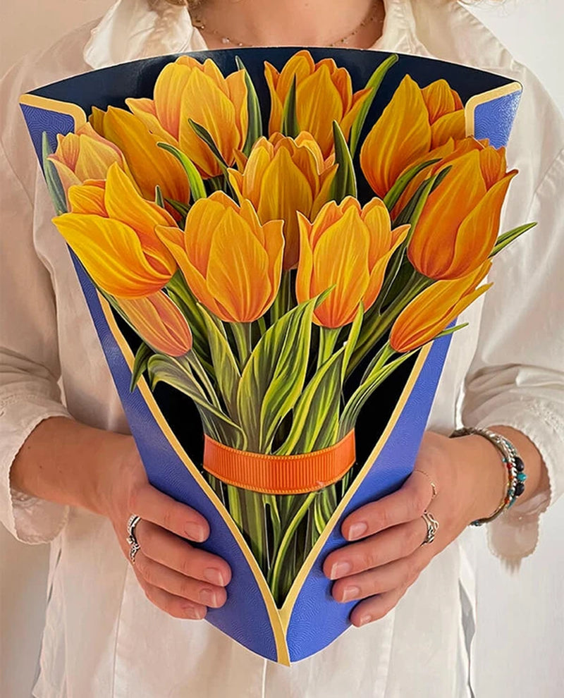 Freshcut Paper 3751 Yellow Tulip Pop Up Flowers