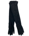 Long Scattered Stone Glove Black