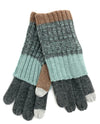 DARK GREY Stripe Knit Glove