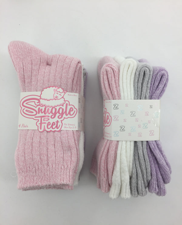 4 Pack Assorted Socks Pink