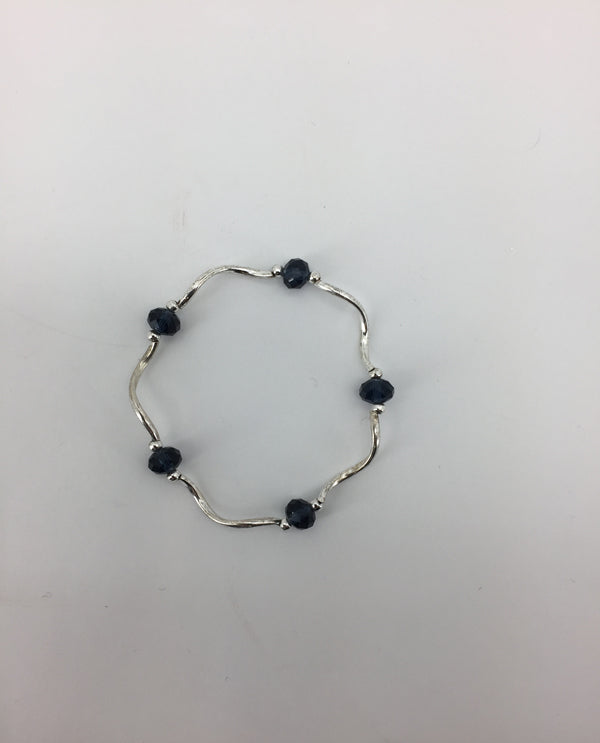 My Fun Colors 810 Indigo Crystal Stretch Bracelet