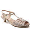Lady Couture Betty Dressy Sandal 1 3/4 Heel Wide Champagne