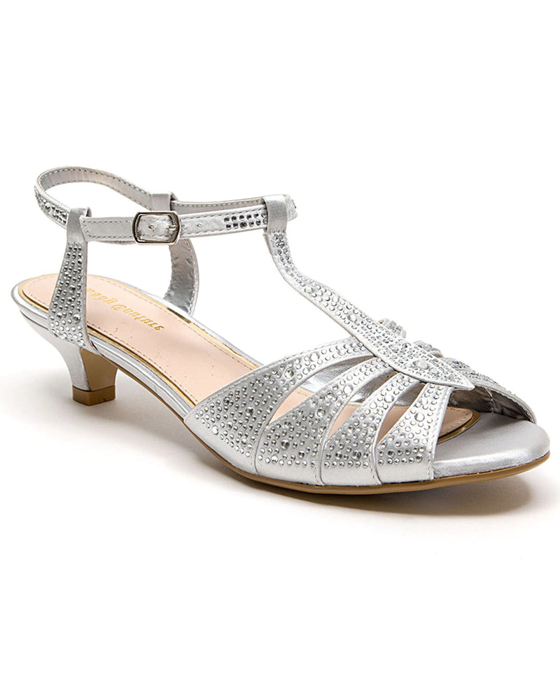 Lady Couture Dressy Sandal  1 3/4 Heel Silver