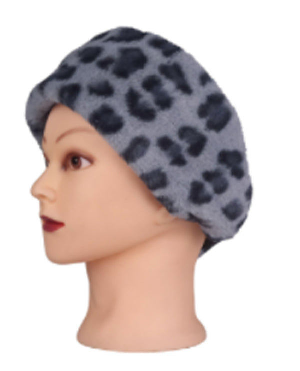 Leopard Print Headband Blue