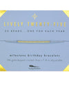 Lucky Feather HBD.M25 25Th Bday Bracelet Gold