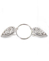 Pear Shape Fashion Fastener Silver