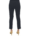 Midnight Navy Renuar R1772 Pull On Ankle Pants with stretch, zip pockets, slit detail, tapered legs