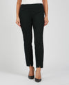 R1851 Pull On Slim Ankle Pant with Front Slit Black