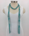 Aqua Beaded Scarf