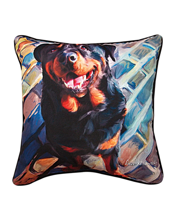 Handsome Rottie Dog Pillow