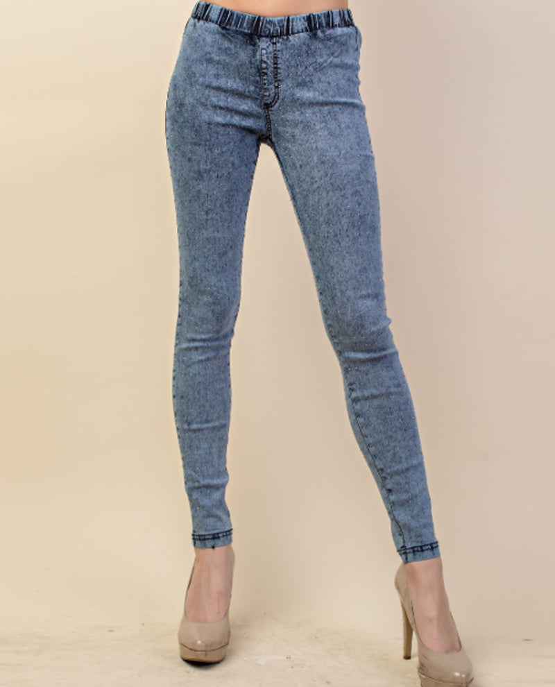 Vocal 12579P Jean Legging With Stones