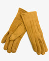 Faux Suede Tech Gloves Gold