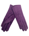 Faux Suede Tech Gloves Purple