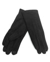 Faux Suede Tech Gloves Black
