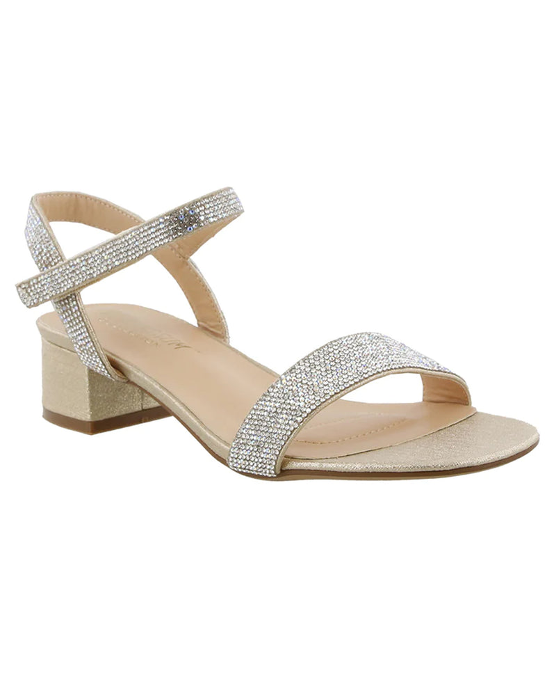BLOSSOM BETH-1W SHIMMER/STONE ANKLE STRAP-WIDE WIDTH NUDE