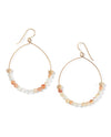 BRIGHTON JA9369 SUNSET COVE HOOP EARRINGS GOLD-PINK