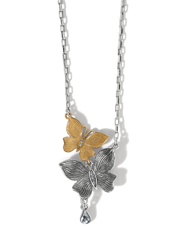 BRIGHTON JM7377 EVERBLOOM FLUTTER NECKLACE GOLD-SILVER