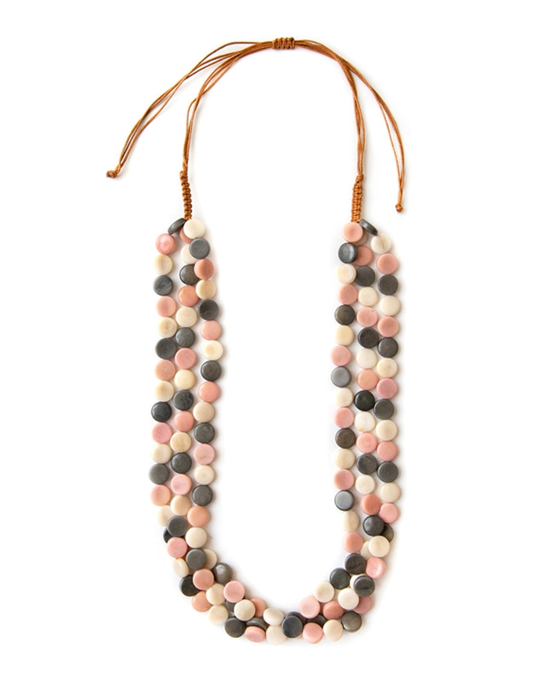 TAGUA LC291 SARITA NECKLACE PINK CHARCOAL