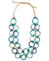 TAGUA LC620 LONG RING OF LIFE NECKLACE TURQUOISE COMBO