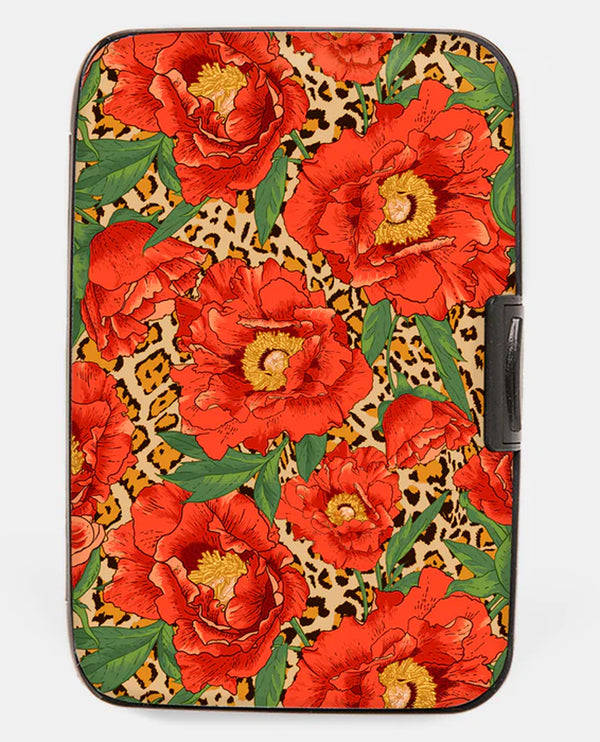 LEOPARD/POPPY ARMORED WALLET-71672