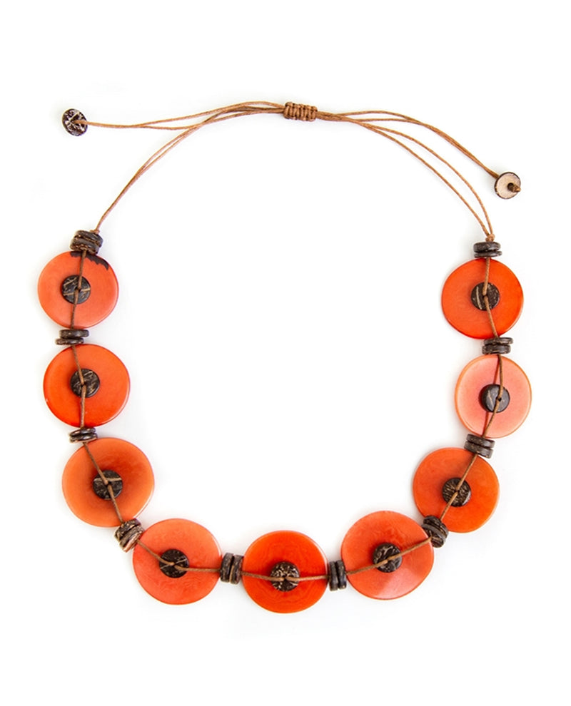 TAGUA SC398 QUINN NECKLACE POPPY CORAL