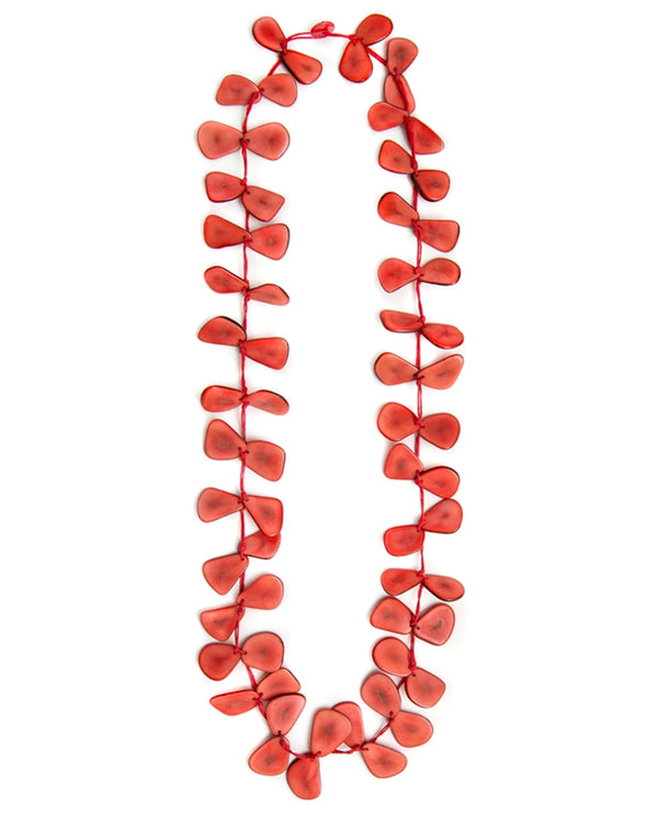 TAGUA SC410 SLICE NECKLACE POPPY CORAL