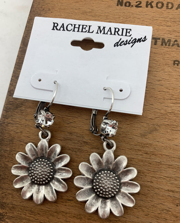 Rachel Marie Designs Sunflower Drop Earring Clear