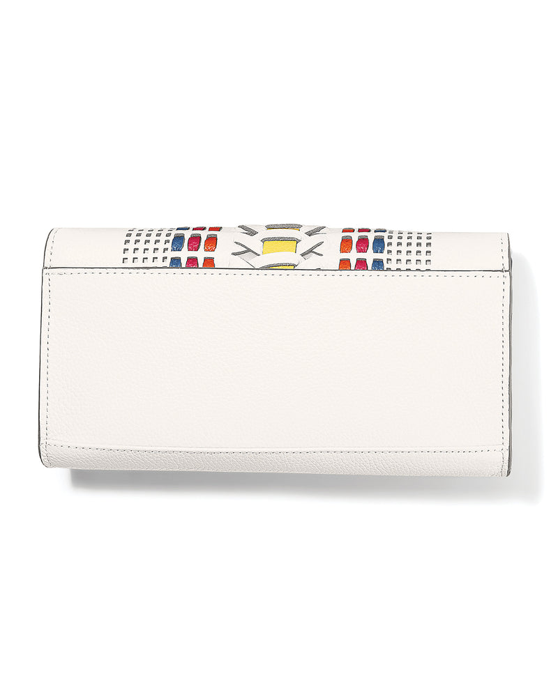 BRIGHTON T3569M ANDALUSIA LARGE WALLET WHITE/MULTI